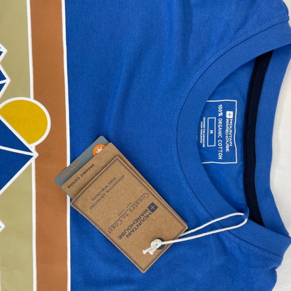 Mountain Warehouse Organic Cotton T-Shirt Blue Explore Men’s Size Medium NEW - Picture 7 of 13